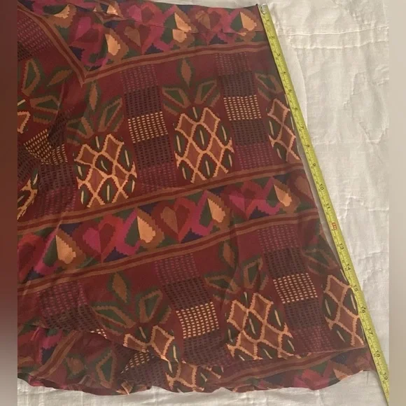 Anthropologie Farm Rio chiffon mini skirt Sz M Multicolor pineapple